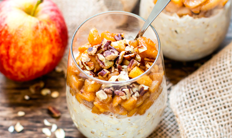 Gachas con manzana y canela