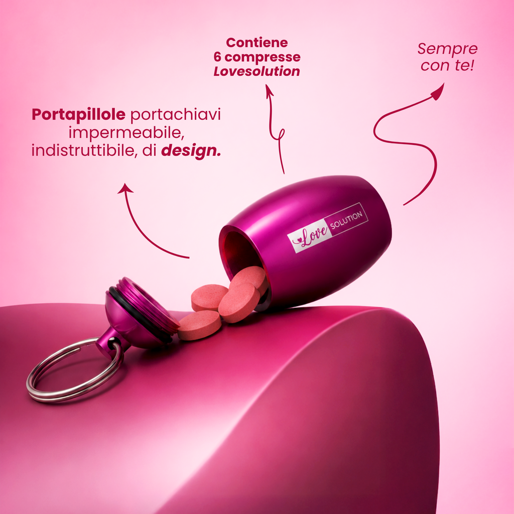 LoveSolution – Benessere delle vie urinarie · Portapillole con 6 compresse