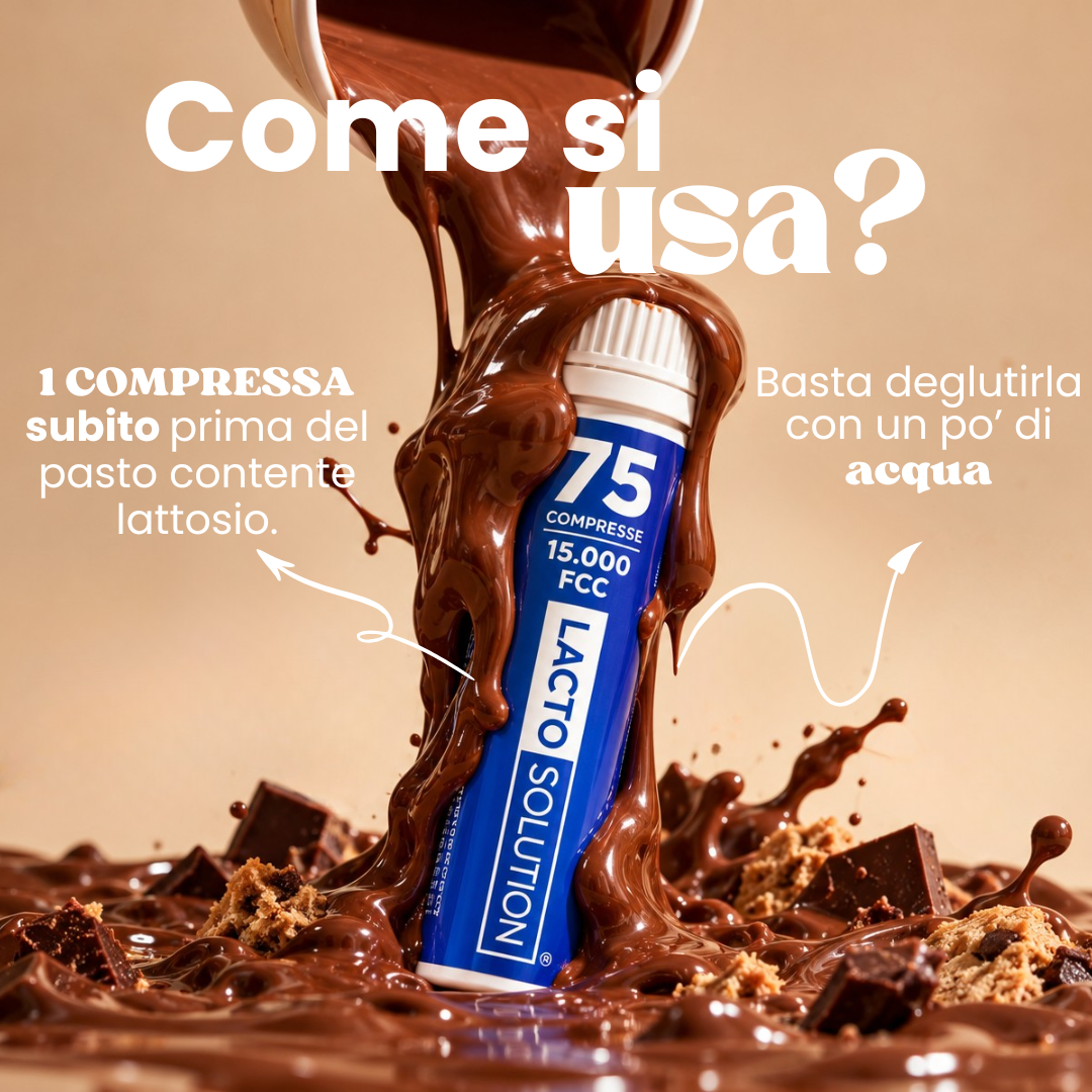 Lactosolution 15000 – Lattasi per intolleranti al lattosio ·  Refill 75 compresse