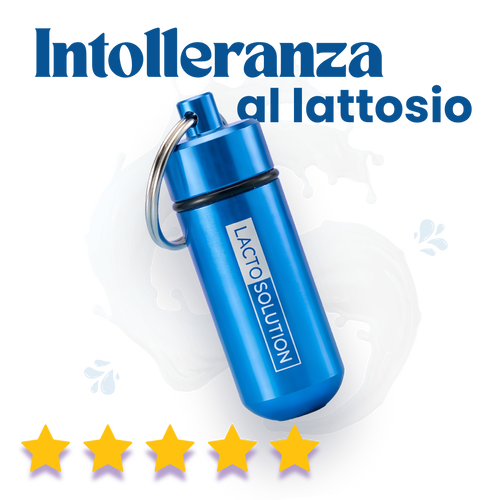 Lactosolution 15000 – Lattasi per intolleranti al lattosio · Portapillole con 15 compresse