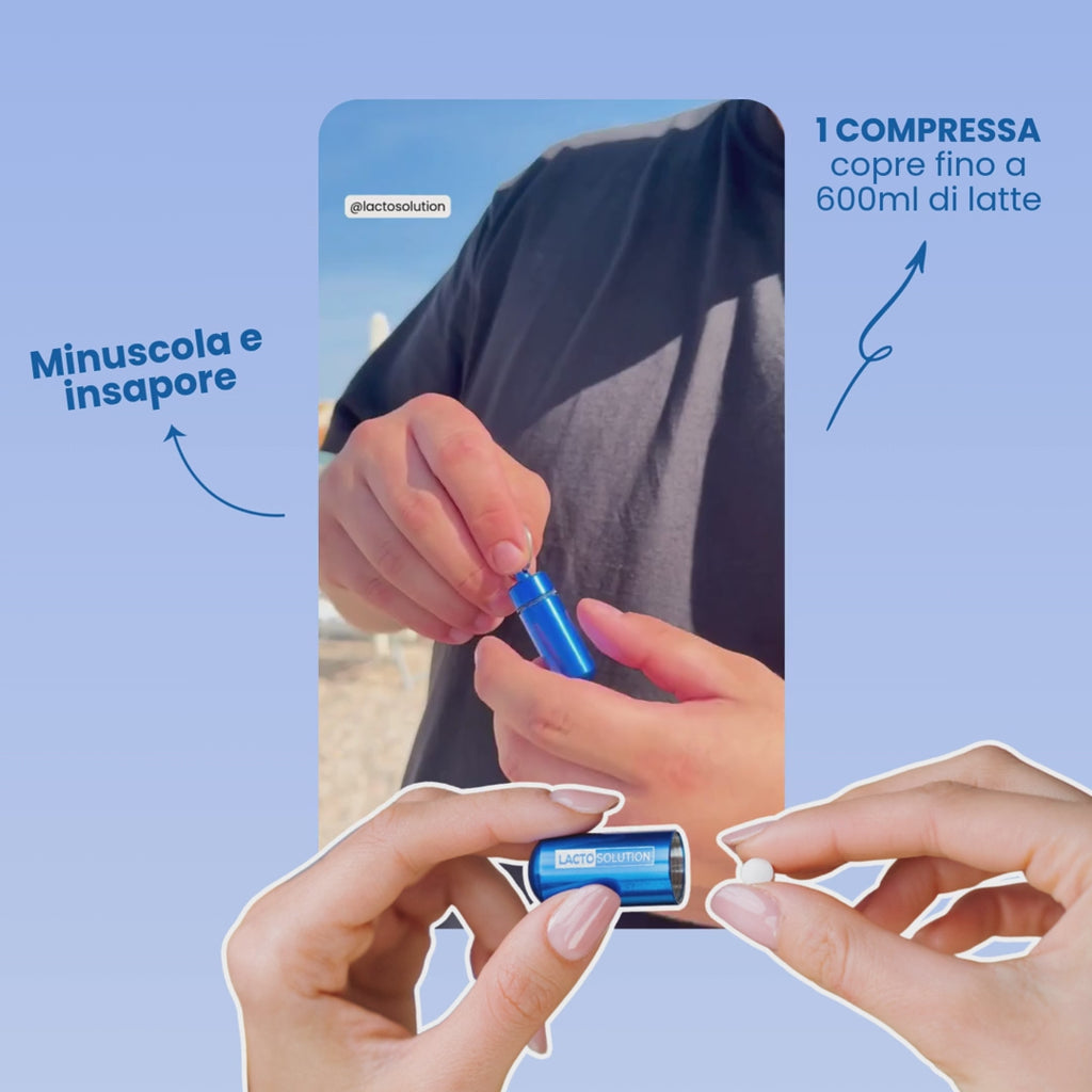 Lactosolution 15000 – Lattasi per intolleranti al lattosio · Refill 30 compresse